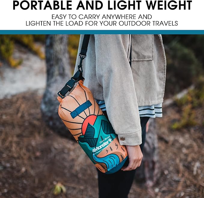 4Monster Down Camping Blanket - Outdoor Travel Quilt Puffy 650 Fill, Packable, Lightweight,Wind & Waterproof | Ideal for Stadium, Backpacking,Picnics, Beach and Hiking