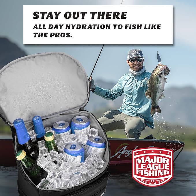 Mossy Oak MLF Fishing Cooler Backpack - Major League Insulated Leak Proof Beverage Coolers Bag