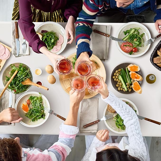 4ft Folding Table, Fold-in-Half Portable Heavy Duty Utility Outdoor Dining Card Table with Handle, Steel Legs Indoor Outdoor Use for Camping Picnic Events Party Card Games, White