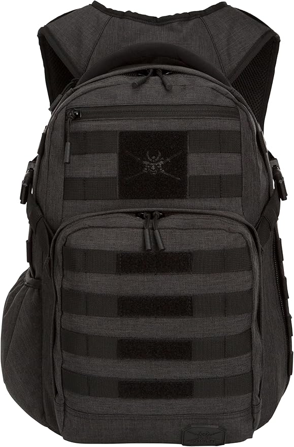 SAMURAI TACTICAL's Wakizashi Travel Backpack - Military Style with MOLLE System, Assault Design for Durability and Functionality, One Size, Heathered