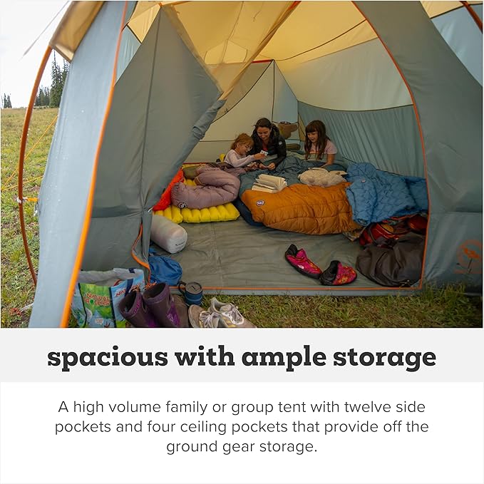 Big Agnes Bunk House - Large Family Tent, 3 Season Waterproof Backpacking Gear, Easy Set Up for Groups