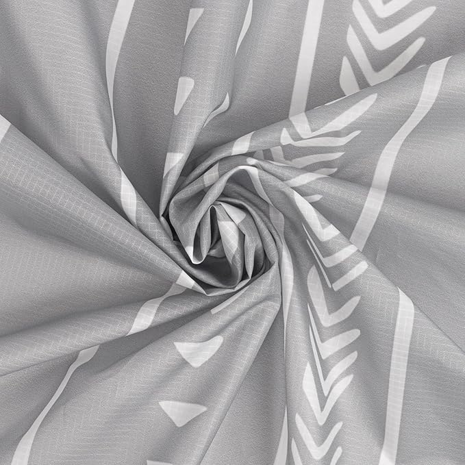 110''×118'' Extra Large Beach Blanket for 8 Adults, Outdoor Beach Mat Sand Free Waterproof with 4 Stakes & 4 Corner Pockets, Polyester Lightweight Foldable Grey Picnic Mat for Travel, Camping, Hiking