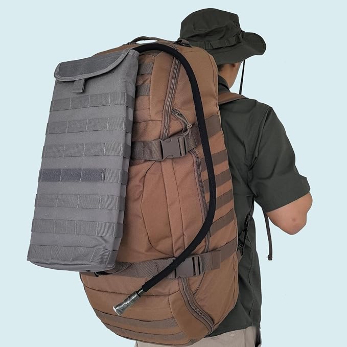 Tactical MOLLE Hydration Pack Carrier Backpack with 3L Water Bladder