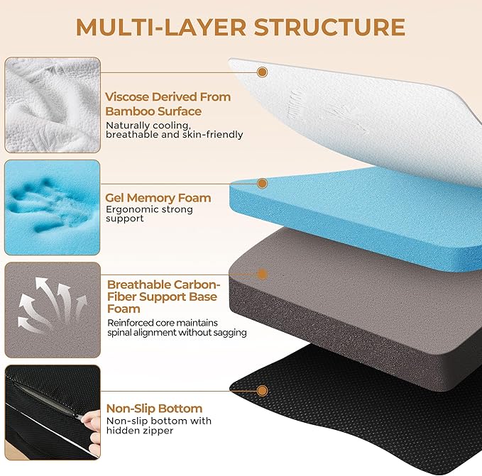 4 Inch Trifold Mattress, Twin XL Size Foldable Memory Foam Mattress with Viscose Derived from Bamboo Washable Cover, Folding Mattress Topper Floor Bed for Camping, Guest, RV, Ventilated