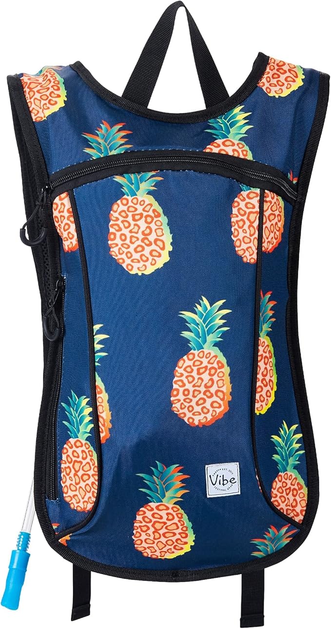 Vibe Festival Gear Hydration Pack Backpack with 2L Water Bladder for Women, Men, Teens, Kids - Hydropack Hydro Sports, Outdoor, Running, Camping, Hiking, Festivals, Raves