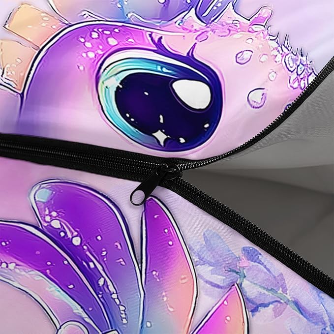 AILONEN Kawaii Puppy Sleeping Bag for Kids Boys Girls,Warm and Cool Weather,Lightweight,Waterproof Backpacking,Cartoon Cute Dog & Duck Animal Themed Blue Sleeping Bag for Camping