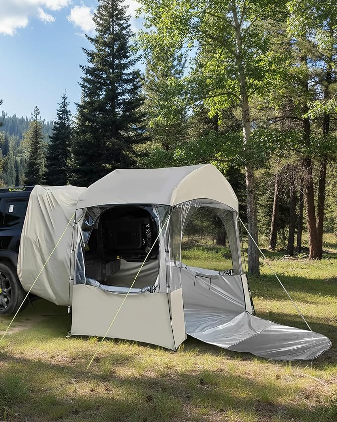 Abahub Clear Bubble SUV Tent for 1-4 Person, Clear Car Tent with Waterproof Rainfly, Outdoor SUV Winter Tent with Carry Bag for Family Camping