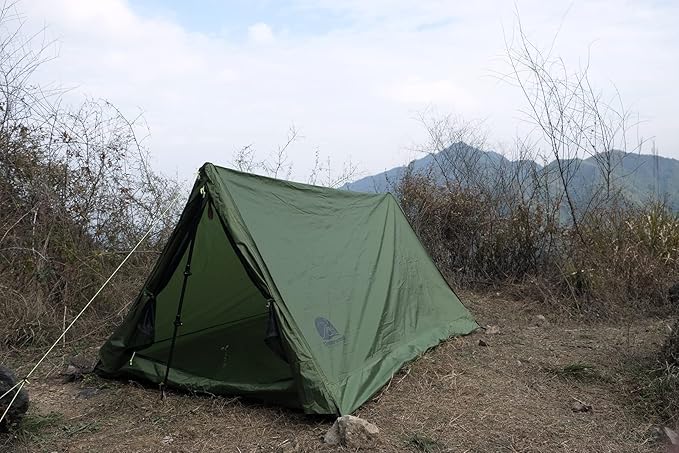 2-Person Trekking Pole Tent for Backpacking - Ultralight A-Frame Backpacking Tent, Two Person Waterproof Hiking Tent for Camping, Lightweight Camping Tent for Scouts, Trekker (No Poles)
