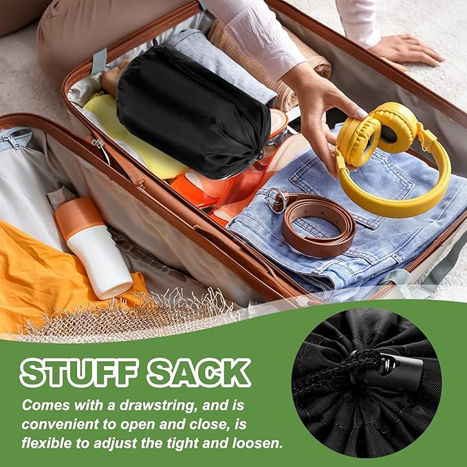 PATIKIL Stuff Sack, Waterproof Outdoor Storage Sack Portable Drawstring Dust Flap Bags Lightweight Sleeping Bag for Camping Hiking Travel