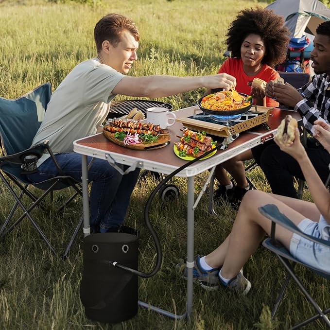 Kovshuiwe 600D Heavy Duty Propane Tank bag Fits Standard 5 lb Tank Cylinder, Outdoor Propane Tank Storage Cover with Stable Tabletop Feature UV Weather Resistant 9.06" Dia x 13.8" H