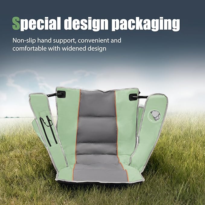 XMT Premium Padded Folding Chair, Extra Wide & Heavy Duty 450lbs Capacity, Portable Camping Chair with Insulated Cooler, Cup Holder & Storage, Compact Foldable for Outdoor, Beach, Picnics