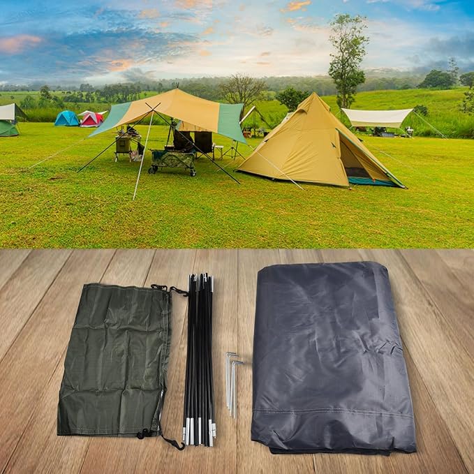 Ultralight Backpacking Tent Single Person Double Door Camping Shelter with Waterproof Oxford Fabric Fiberglass Poles Mesh Ventilation Screen Rain Fly Carry Bag for Outdoor Hiking