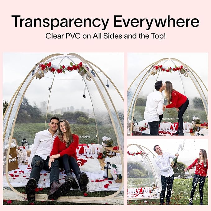 Alvantor Pop Up Bubble Tent,Large Oversize Igloo Screen House,4-6 Person Cold Protection Outdoor Igloo, Winter Tent Snaps Fit 10'x10'x6.5'
