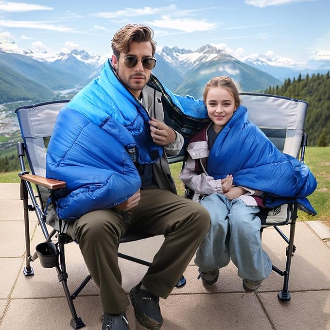 Cotton Flannel Liner Sleeping Bag for Adults Teens Kids, Cold Weather & Warm, 3 Seasons, Lightweight Compact Camping Essentials Equipment, Hiking, Outdoor, Travel