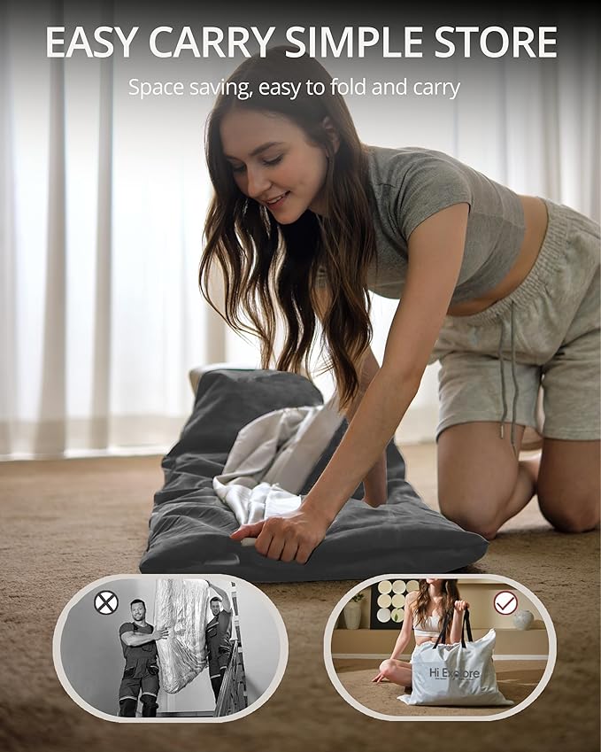 Queen Air Mattress with Built in Pump Raised,Comfort Plush-Inflatable Blow Up Mattress, Portable Double Air Bed for Home, Guests, Camping (Grey, 18” Height)