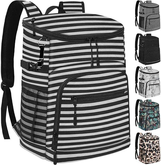 Cooler Backpack Insulated Leakproof Waterproof Backpack Cooler Bag 30/45 Cans, Large Capacity Lightweight Travel Camping Beach Backpack Cooler Ice Chest for Men and Women
