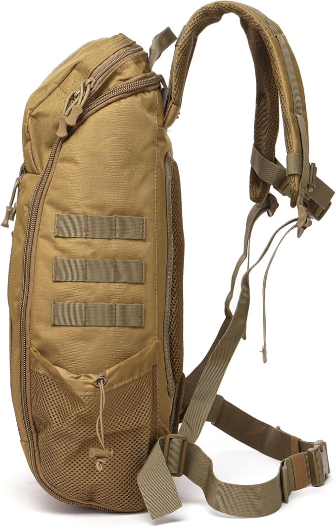 40L Waterproof Tactical Medical Backpack First Aid Bag for Hiking Trekking Hunting Fishing Camping Outdoor Sports (Khaki)