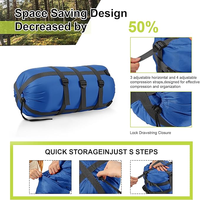 Compression Sack for Sleeping Bag Store Ultralight Sleeping Bag Compression Stuff Sack 15l 25l Space Saving Gear for Travel Camping Hiking Outdoor