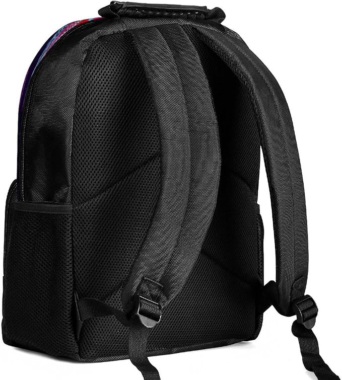 Backpack Polyester Anti-Theft Multipurpose Magic Mushroom Mushrooms Scenery Bookbag Large Capacity Laptop Book Bag Rucksack With Side Pockets