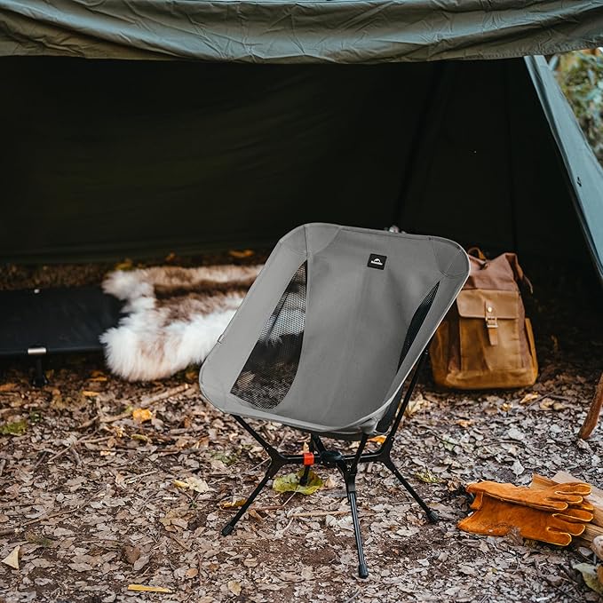 Naturehike YL01 Snap Camping Chair, 1 Second Setup Frame, 441lb Capacity, Portable Backpacking Chair with Storage Bag, Lightweight & Compact Folding Camp Chair for Backpacking Camping Fishing
