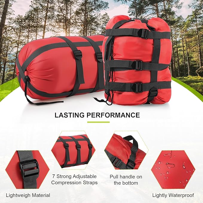 Compression Sack for Sleeping Bag Store Ultralight Sleeping Bag Compression Stuff Sack 15l 25l Space Saving Gear for Travel Camping Hiking Outdoor