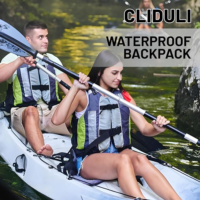 Waterproof Dry Bag,Roll Top Black and White Stripes Waterproof Backpack 5L/10L/20L Floating and Lightweight Bags for Kayaking, Boating, Fishing, Swimming and Camping with Waterproof Phone Case