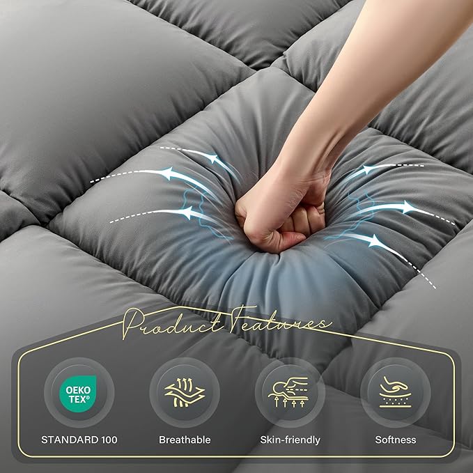 Japanese Floor Mattress, Foldable Futon Mattress Tatami Mat with Handle, Roll Up Dormitory Sleeping Pad for Camping, Guestroom Bed, Twin Size, Grey