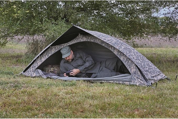 Surplus U.S. Military Improved Combat Shelter Tent, 1 Person, Used ACU