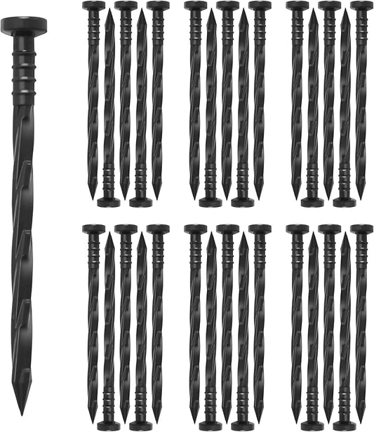 Gardzen 30 pcs Landscape Edging Anchoring Spikes, 6 inches Yard Lawn Paver Edging Stakes for Weed Barrier, Garden Fence, Artificial Turf