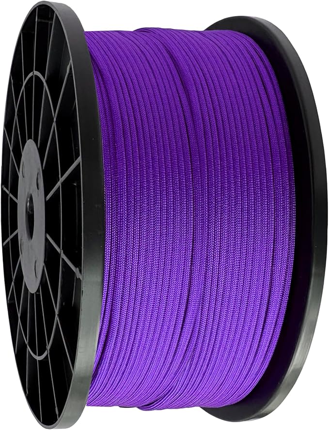Paracord 550 lb, 7 Strand Paracord Rope 1000ft 4mm, Nylon Parachute Cord for Camping, Purple