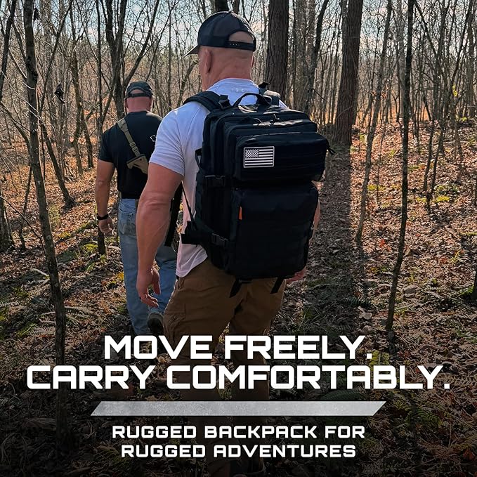 GunZee Tactical Backpack, 40-Liter MOLLE-Compatible Bug-Out Bag for Travel, Work, Camping, Hiking, Hunting, Fishing, and Military Use, Assault and Range Bag, Rucking Backpack for Men and Women