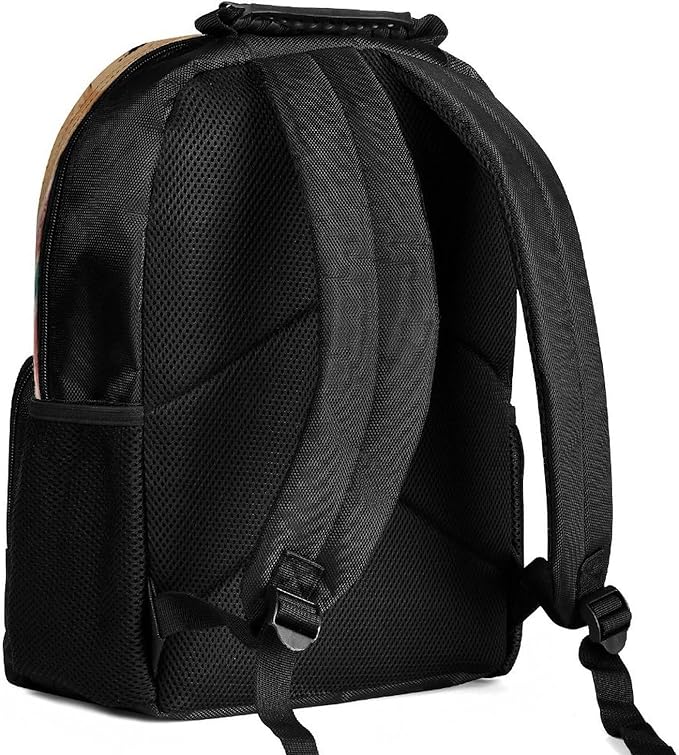 Rucksacks Polyester Anti-Theft Multipurpose Golden Retriever Floral Dogs Carry On Bag Large Capacity Gym Outdoor Hiking Backpack With Smooth Zippers