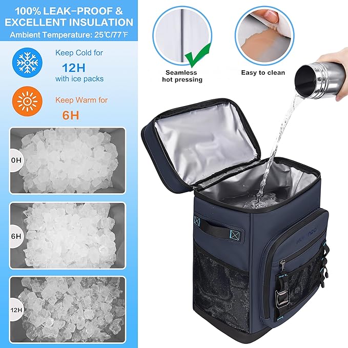 48Cans Cooler Backpack, Waterproof Insulated Backpack Cooler for Men & Women, Leakproof