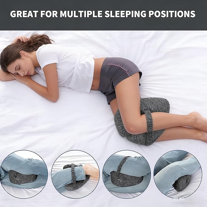 Nourial Knee Alignment Pillow, Knee Pillow for Side Sleepers, Leg Pillows for Sleeping, Knee Cushion for Sleeping,Suitable for Relieving Leg, Back, Knee Pain (Blue)