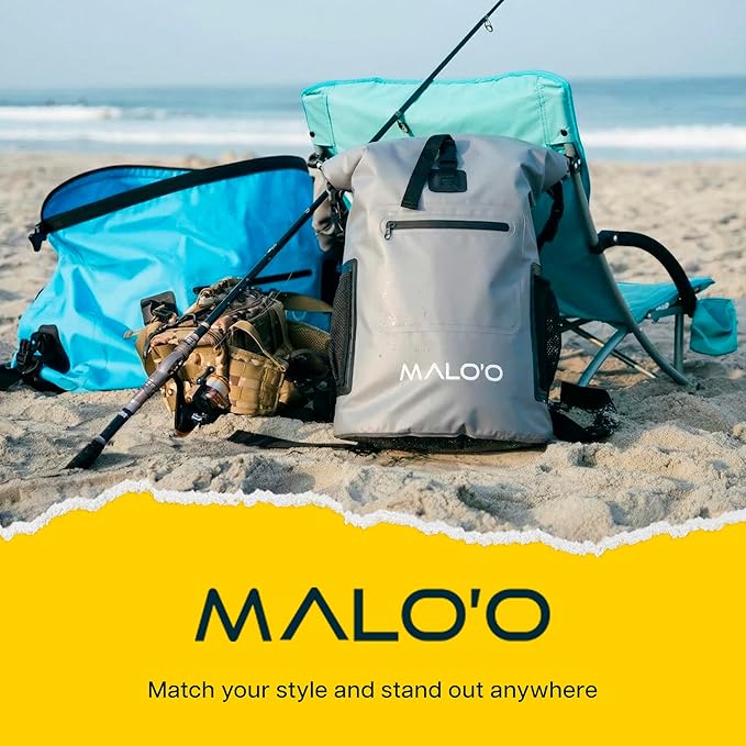Malo’o Pro Adventure Insulated Backpack Cooler, Leakproof Soft Cooler Backpack for Camping, Fishing, Hiking, Kayaking, Beach