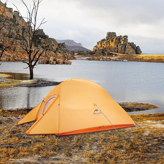 Naturehike Cloud-Up 2 Person Tent Lightweight Backpacking Tent with Footprint - Free Standing Ultralight Camping Hiking Backpack Tents Two Person Tent