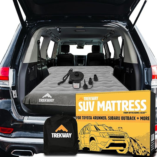 Offroading Gear SUV/Van Inflatable Air Mattress w/Side Chambers - Car Camping Bed - for 4Runner, Outback, Forester, Cherokee, RAV4, Blow Up Inflatable. from Trekway