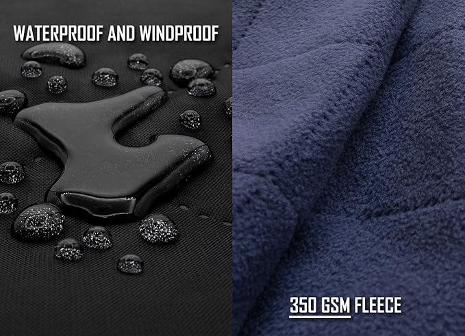 Waterproof Outdoor Blanket Large Fleece Camping & Stadium Blankets for Cold Weather. Perfect for Outdoors, Car, Dogs, Boat, Picnic. Windproof, Extra Warm, Machine Washable.