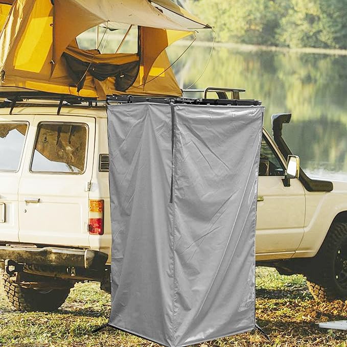 Vehicle Side Shower Tent Changing Dressing Room Hiking Outdoor Shower Room Toilet Stall for Long Road Trips Restroom SUV Van