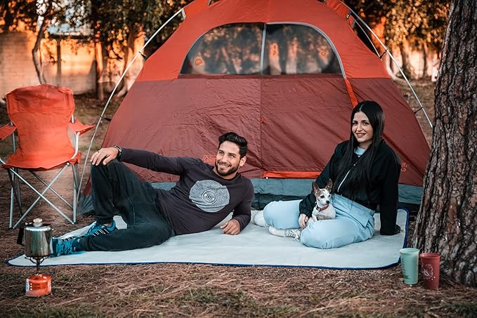 Waterproof Outdoor Blanket Large Fleece Camping & Stadium Blankets for Cold Weather. Perfect for Outdoors, Car, Dogs, Boat, Picnic. Windproof, Extra Warm, Machine Washable.