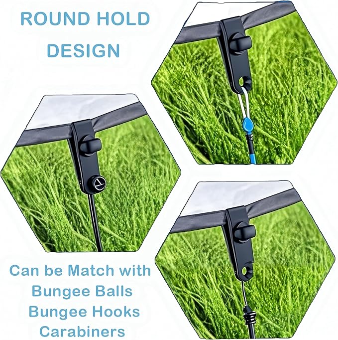 12pcs Heavy Duty Tarp Clips with Lock Grip - Windproof Tent Clamps for Camping, Canopies, Pool Covers, Reusable Multi-Purpose Clips