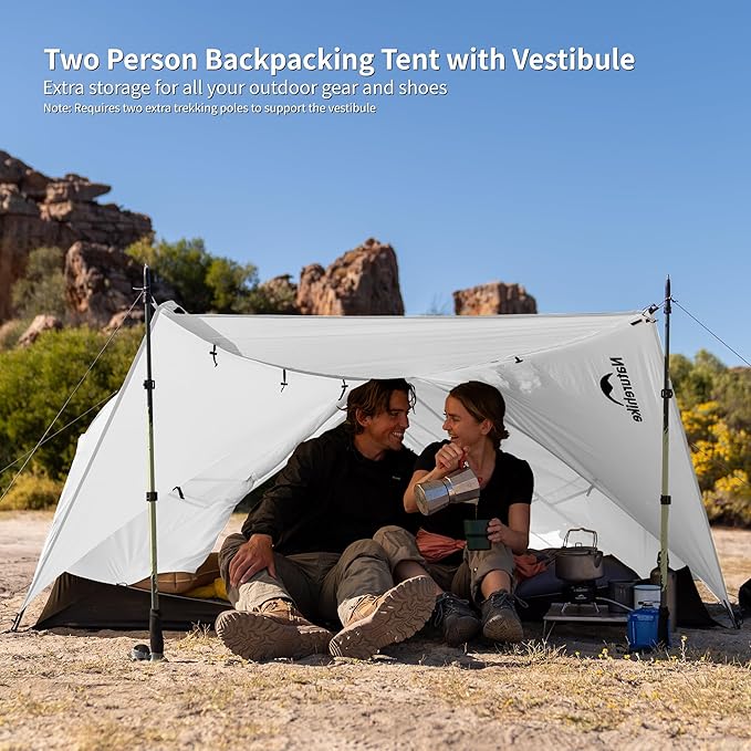 Naturehike Mongar Pro 1/2/3 Person Backpacking Tent,Waterproof Nylon Easy Setup Lightweight Camping Tent