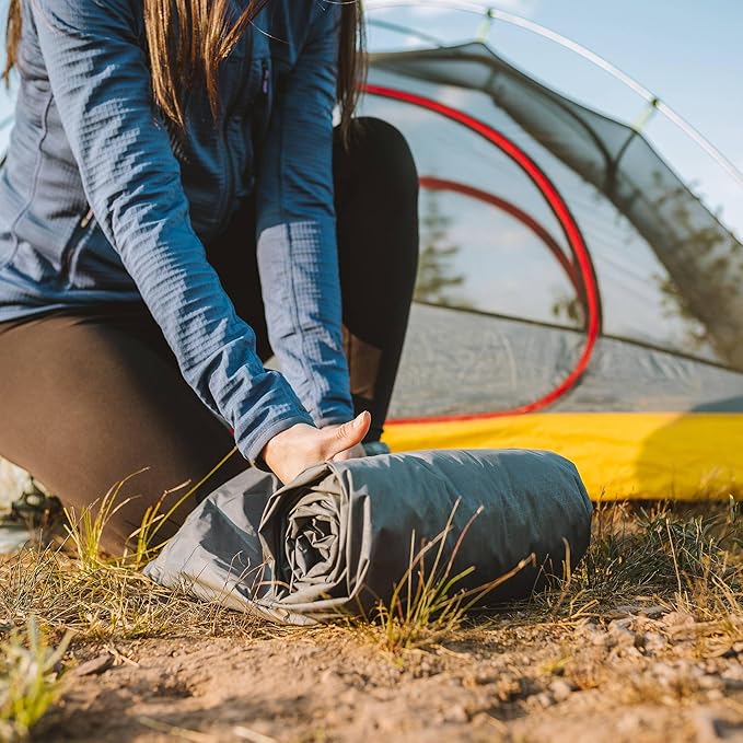 Coleman PEAK1 Sleeping Camp Pad with Integrated Valve System and Carry Bag for great for Backpacking, Hiking, and Rugged Car Camping, Marigold