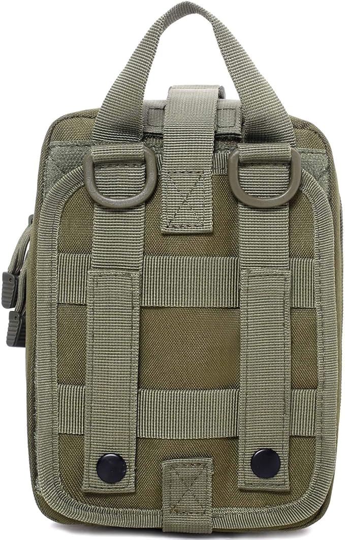 Molle Pouch, Sturdy 600D Nylon Tactical Medical Pouch,Rip-Away EMT First Aid Pouch (Bag Only)