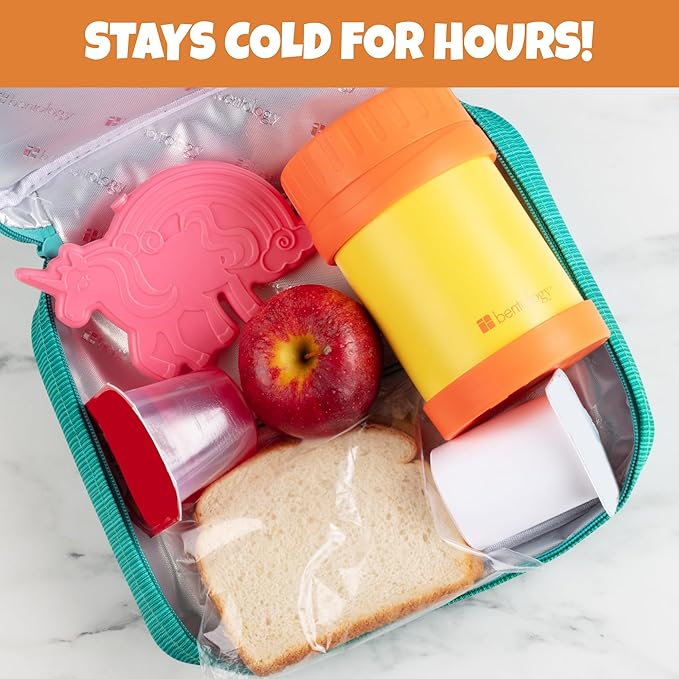 Kids Hard Ice Packs (3 PK) Slim Lightweight Reusable Cooler Freezer Packs- Long-Lasting Chillers Keep Food Fresh for Hours- Durable Leak-Proof Design for Boys Girls Back To School- BPA Free, Food Safe