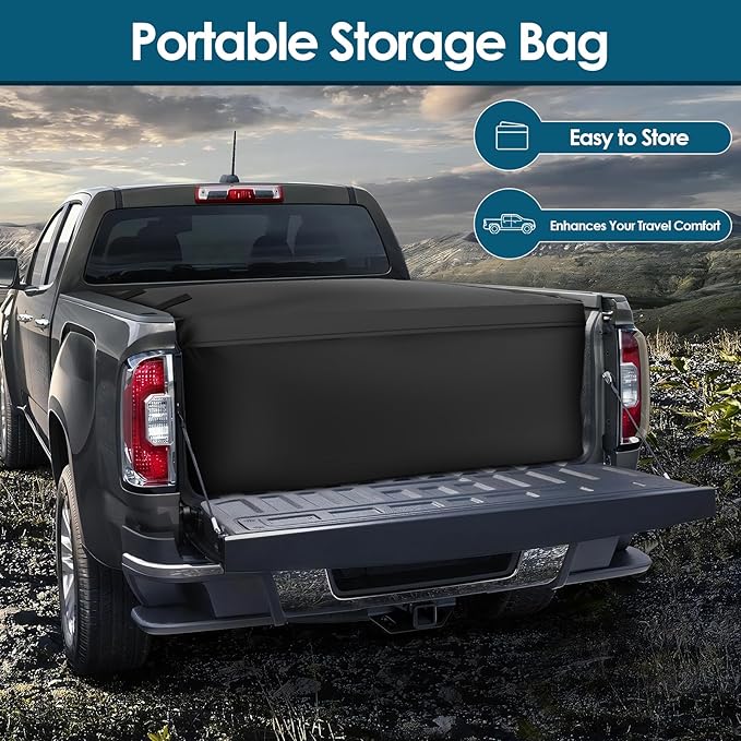 Truck Bed Cargo Bag, 26 Cubic Feet Waterproof Truck Bed Storage with 6 Tie Down Straps, Car Waterproof Cargo Carrier Bag for Pickup Truck Travel