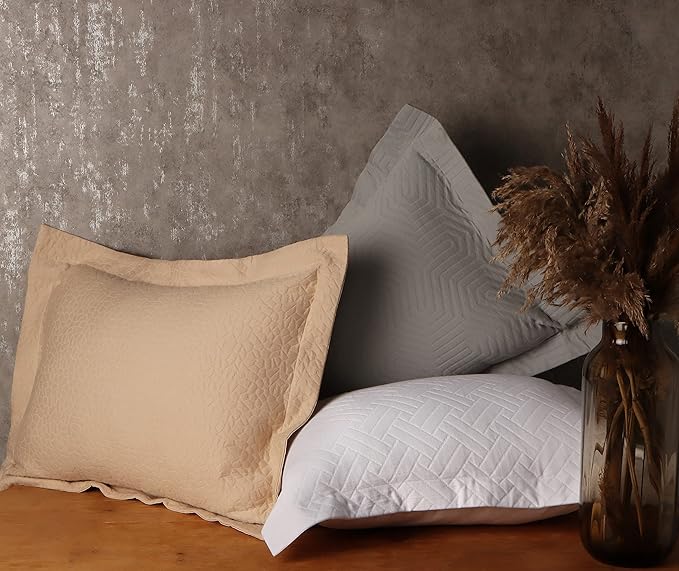 Threadmill Luxury Cotton Blankets for Twin Size Bed | All-Season 100% Cotton Twin Blanket for Bed | Aster Jacquard Lightweight, Soft & Cozy Coverlet, 350GSM, 68x90 inches | White