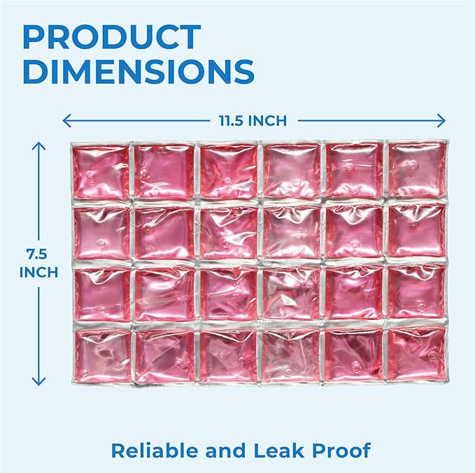 ICY-COOLS Reusable Ice Packs for Coolers - Flexible Ice Sheets, Flat and Long-Lasting for Camping or Lunch Boxes, 10x16 & 8x12, 1 or 3 Pack