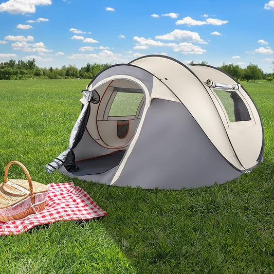Large Camping Instant Tents,Automatic Waterproof Family Camping Tent,Easy Setup Camping Tents,Lightweight Backpacking Tent,for Outdoor Beach Hunting Hiking Travel