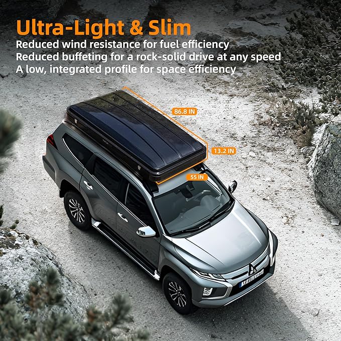 Naturnest Rooftop Tent Hard Shell, Waterproof Windproof UV-Resistant Blackout Privacy 4 Season Tent for Truck, Jeep, SUV, Van, Trailer
